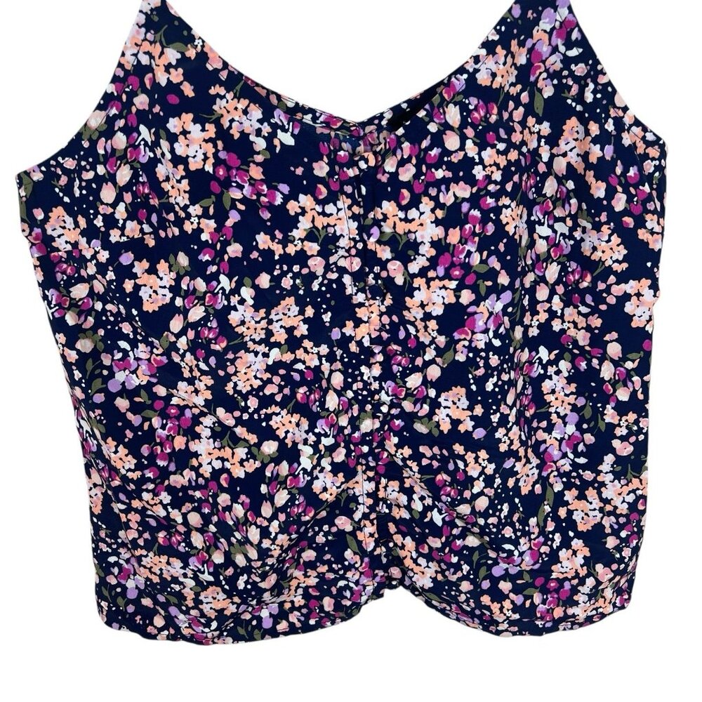 Sanctuary Camisole Tank Top Size Medium Floral Cloth Button Up Spaghetti Strap - Picture 5 of 9